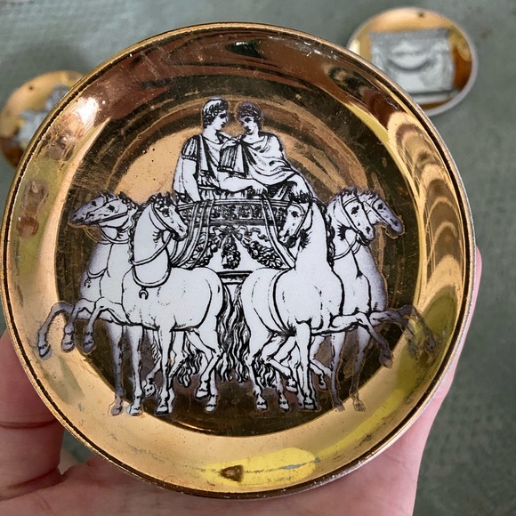 Authentic Fornasetti Mid-Century Coaster Set of 7 (Italy, 1960s) - Picture 8 of 9